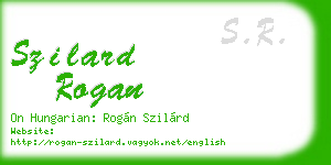 szilard rogan business card